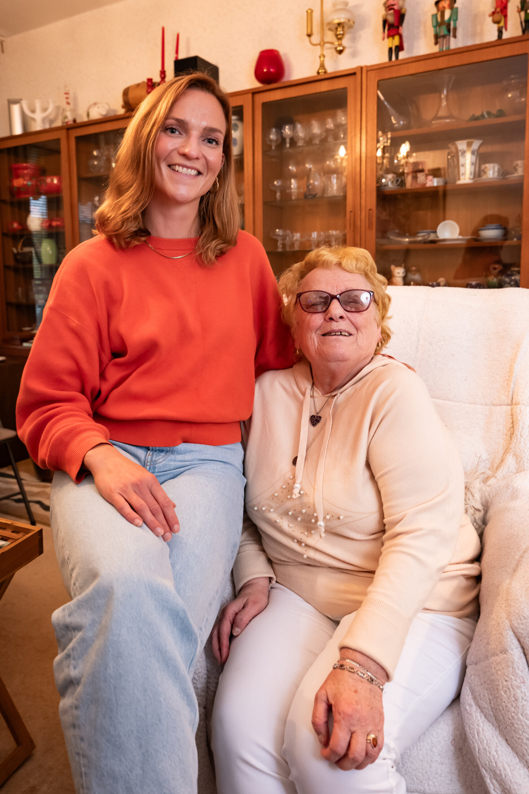 Besuchspaar Porträt im Sessel